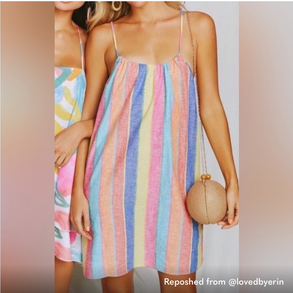 Show Me Your Mumu Carlotta Mini Striped Dress 🌈